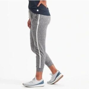 * Vuori Gray performance Jogger Pants with White Stripe size XS